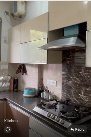 Kitchen in 3 BHK Builder Floor at Sushant Lok I – for Sale