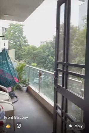 Balcony in 3 BHK Builder Floor at Sushant Lok I – for Sale
