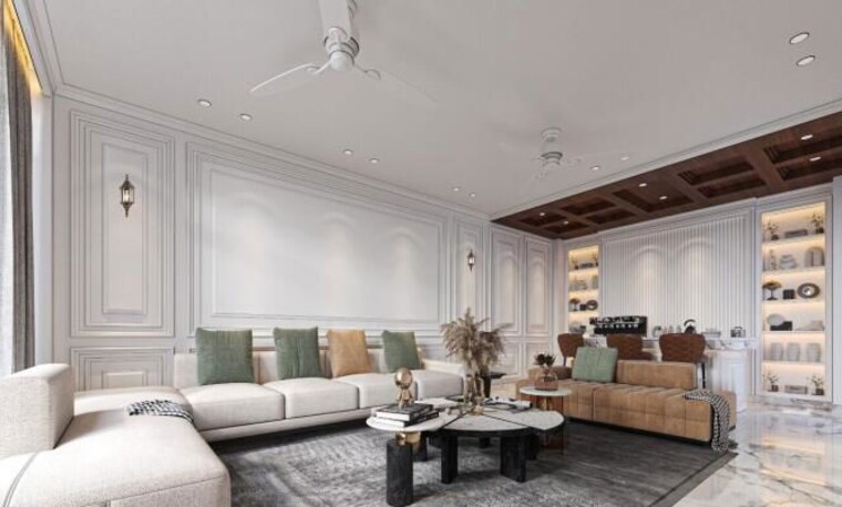 Living Room, realtech-the-luxurium 4 Bedroom 300 Sq.Yd. Builder Floor In Sushant Lok I Gurgaon 10452881