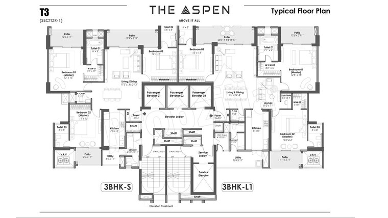 Floor Plan, whiteland-the-aspen 4 Bedroom 3600 Sq.Ft. Apartment In Sector 76 Gurgaon 10452953
