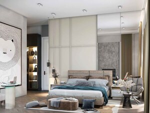 Living Room in 4 BHK Apartment at Whiteland The Aspen, Sector 76 – for Sale