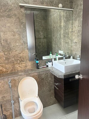 Bathroom in 4 BHK Apartment at L&T Emerald Isle, Powai – for Rent
