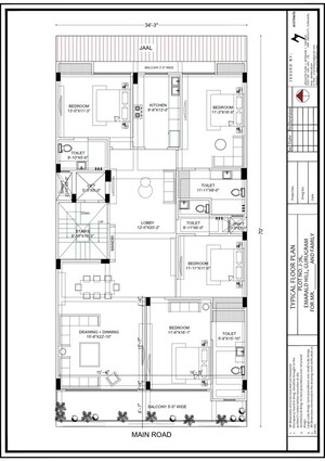 Floor Plan in 4 BHK Builder Floor at Sector 65 – for Sale