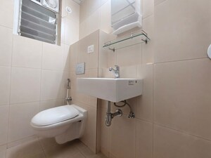 Bathroom in 3 BHK Apartment at Godrej Emerald, Ghodbunder Road – for Rent