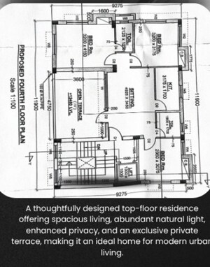 Floor Plan in 3 BHK Builder Floor at Kalighat – for Sale