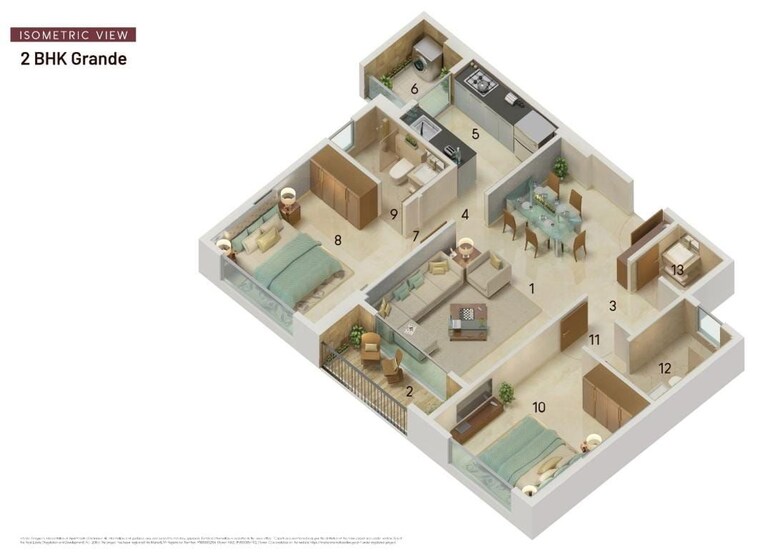 Floor Plan, dynamic-royale 3 Bedroom 1121 Sq.Ft. Apartment In Karanjade Navi Mumbai 10454461