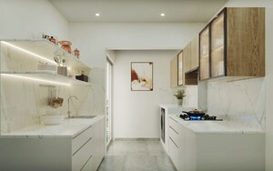 Kitchen in 3 BHK Apartment at Dynamic Royale, Karanjade – for Sale