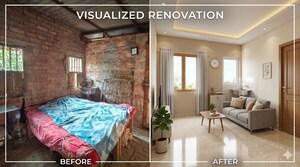 Living Room in 2 BHK Apartment at Enayetnagar – for Sale