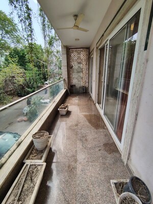 Balcony in 3 BHK Builder Floor at Sushant Lok I – for Rent