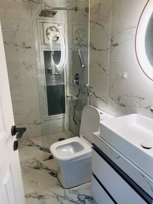 Bathroom in 3 BHK Apartment at Saya Gold Avenue, Vaibhav Khand – for Sale