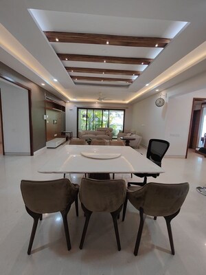 Dining area in 4 BHK Apartment at High Grounds – for Rent