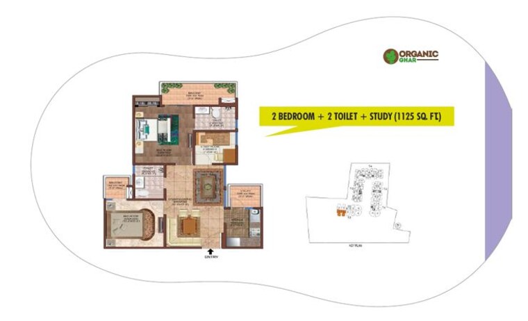 Master Plan, rise-organic-ghar 2 Bedroom 1050 Sq.Ft. Apartment In Lal Kuan Ghaziabad 10417284