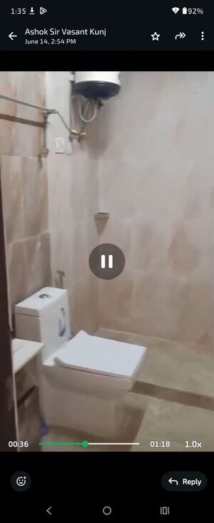 Bathroom in 2 BHK Builder Floor at Nangal Dewat – for Rent