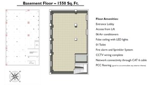 Floor Plan in  Office Space at Sector 8 Dwarka – for Rent