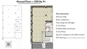 Floor Plan in  Office Space at Sector 8 Dwarka – for Rent
