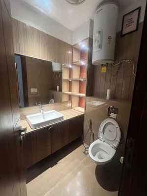 Bathroom in 4 BHK Builder Floor at Kailash Colony – for Rent