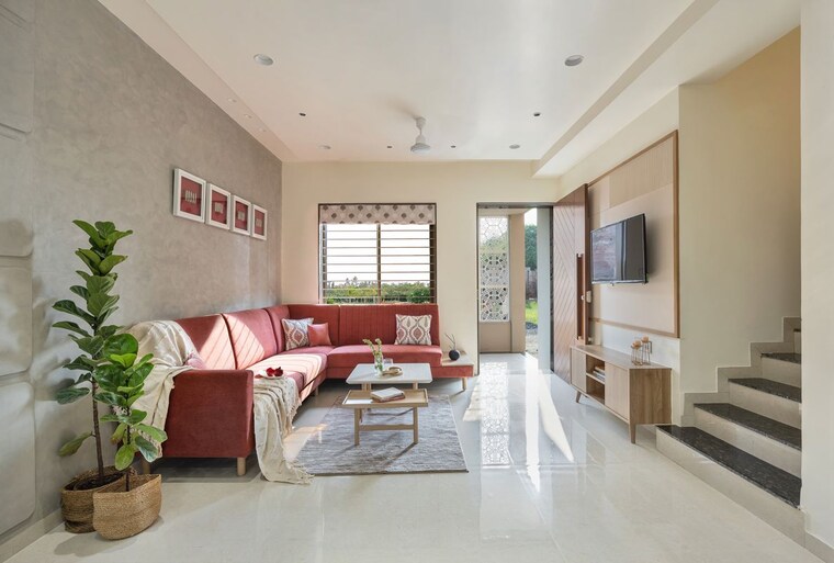 Living Room, nisarg-33 4 Bedroom 903 Sq.Ft. Villa In Bill Vadodara 10455667
