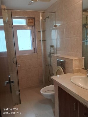 Bathroom in 3 BHK Builder Floor at Defence Colony – for Rent