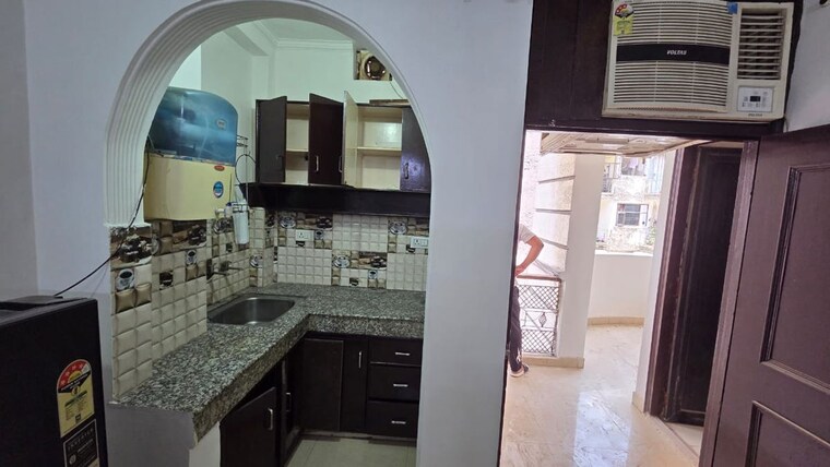 Kitchen, neb sarai 1 Bedroom 450 Sq.Ft. Builder Floor In Neb Sarai Delhi 10455980