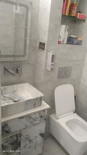 Bathroom in 2.5 BHK Apartment at The Shri Ganesh CGHS, Sector 56 – for Rent