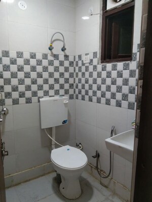Bathroom in 1 BHK Builder Floor at Mehrauli – for Rent