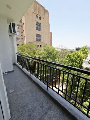 Balcony in Studio Builder Floor at Sushant Lok ii – for Rent