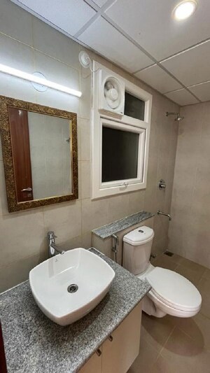 Bathroom in 2 BHK Apartment at Bhartiya City Nikoo Homes II, Thanisandra Main Road – for Rent