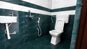 Bathroom in 2 BHK Apartment at Sai Anurag Colony – for Sale