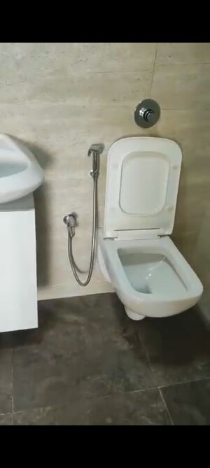Bathroom in 1 BHK Apartment at MJ Shah Centrio, Govandi – for Rent