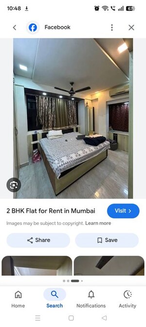 Bedroom in 2 BHK Apartment at Samartha Deep, Andheri West – for Rent