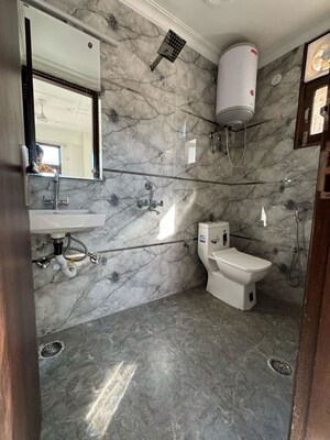 Bathroom in 2 BHK Apartment at Chattarpur – for Rent
