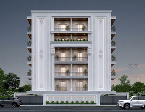 4 BHK Builder Floor – Exterior View View at Panchsheel Park - for Sale