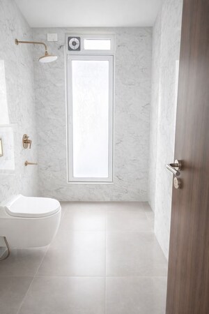 Bathroom in 3 BHK Apartment at JVM Monica Gardens, Mulund East – for Rent