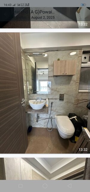 Bathroom in 1 BHK Apartment at Srishti Harmony 3 Phase 1, Andheri East – for Rent