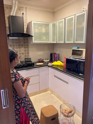 Kitchen in 3 BHK Builder Floor at Chittaranjan Park – for Sale