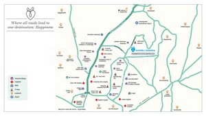 3 BHK Apartment – Map Location View at Godrej Ananda, Bagaluru - for Sale