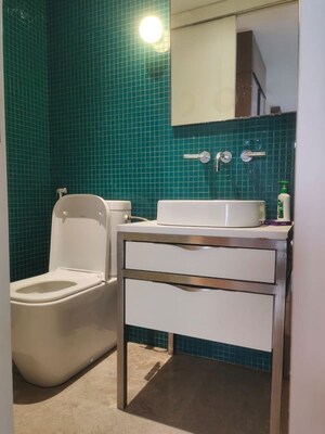 Bathroom in 3.5 BHK Apartment at Lodha Fiorenza, Goregaon East – for Rent
