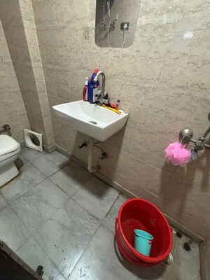 Bathroom in 3 BHK Builder Floor at Panchsheel Vihar – for Rent