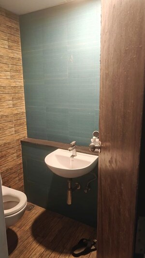 Bathroom in 1 BHK Apartment at Lodha Crown Quality Homes, Majiwada – for Rent