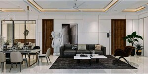 Living Room in 4 BHK Builder Floor at Auram Floor, South City 2 – for Sale