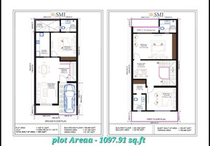 Floor Plan in 2 BHK Villa at Mohanlalganj – for Sale