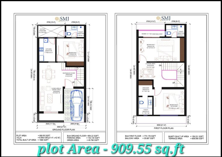 Floor Plan, mohanlalganj 2 Bedroom 1586 Sq.Ft. Villa In Mohanlalganj Lucknow 10445433