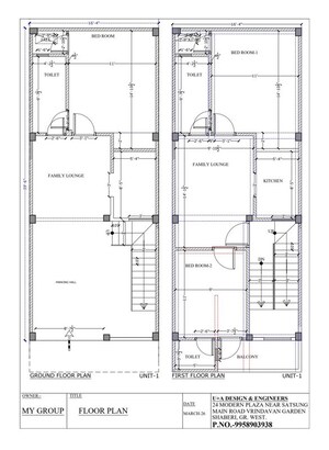 Floor Plan in 3 BHK Villa at Raj Nagar Extension – for Sale