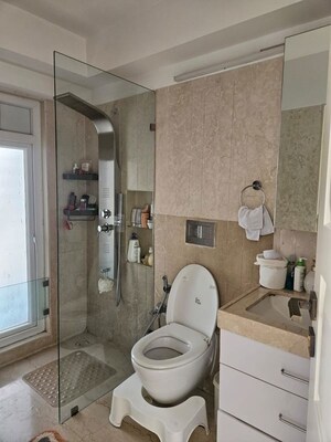 Bathroom in 3 BHK Apartment at Bandra Kurla Complex – for Rent
