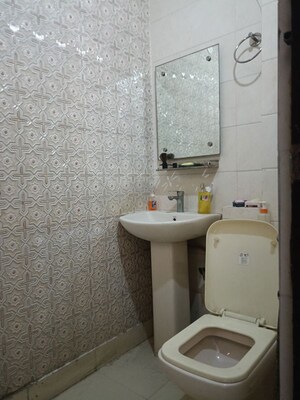 Bathroom in 2 BHK Builder Floor at Rajendra Park – for Rent