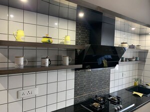Kitchen in 3.5 BHK Apartment at L&T Raintree Boulevard, Hebbal – for Rent