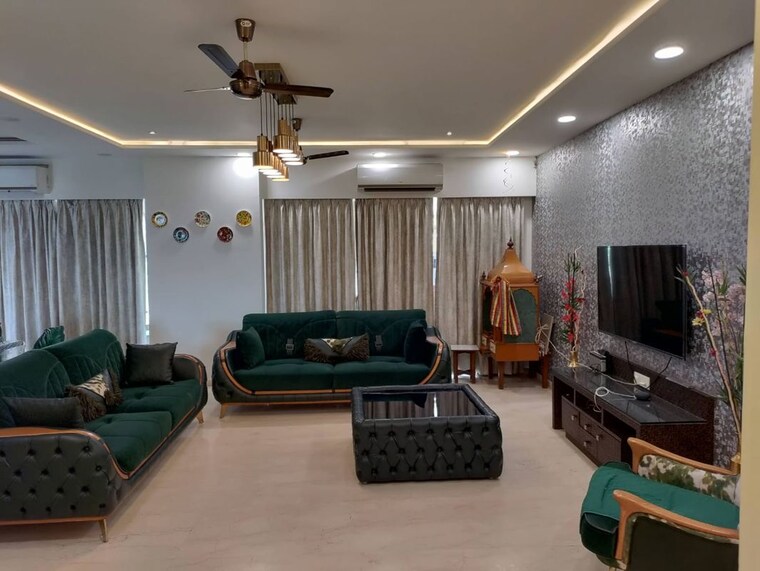 Living Room, nahar-amrit-shakti-villa 3 Bedroom 1500 Sq.Ft. Apartment In Chandivali Mumbai 10458829