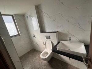Bathroom in 2.5 BHK Apartment at Prescon Midtown Bay, Mahim West – for Rent