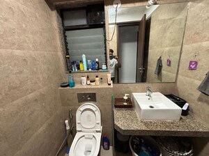 Bathroom in 2 BHK Apartment at Sunteck Avenue 2, Goregaon West – for Rent