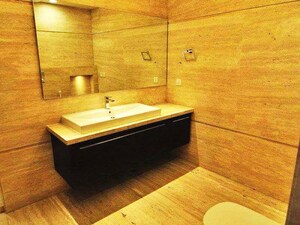 Bathroom in 4 BHK Builder Floor at Panchsheel Park – for Rent